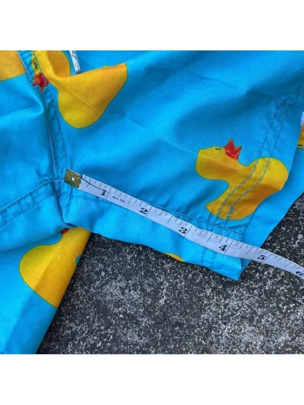Molokai Surf Co. Rubber Ducks Swim Trunks in Blue - Size Large